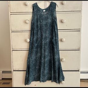 Poetry 100% Silk Long Midi Swing Dress, Size 10